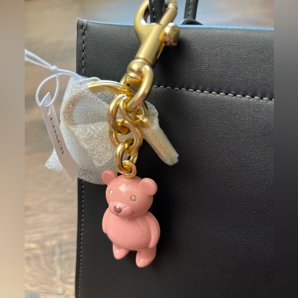 NWT Coach Pink Bear Bag Charm Keychain CP890 - Picture 5 of 10